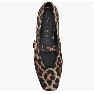 NEW Katy Perry Size 5.5 Evie Mary Janes Flats Leopard Print Animal Coffee KP3264